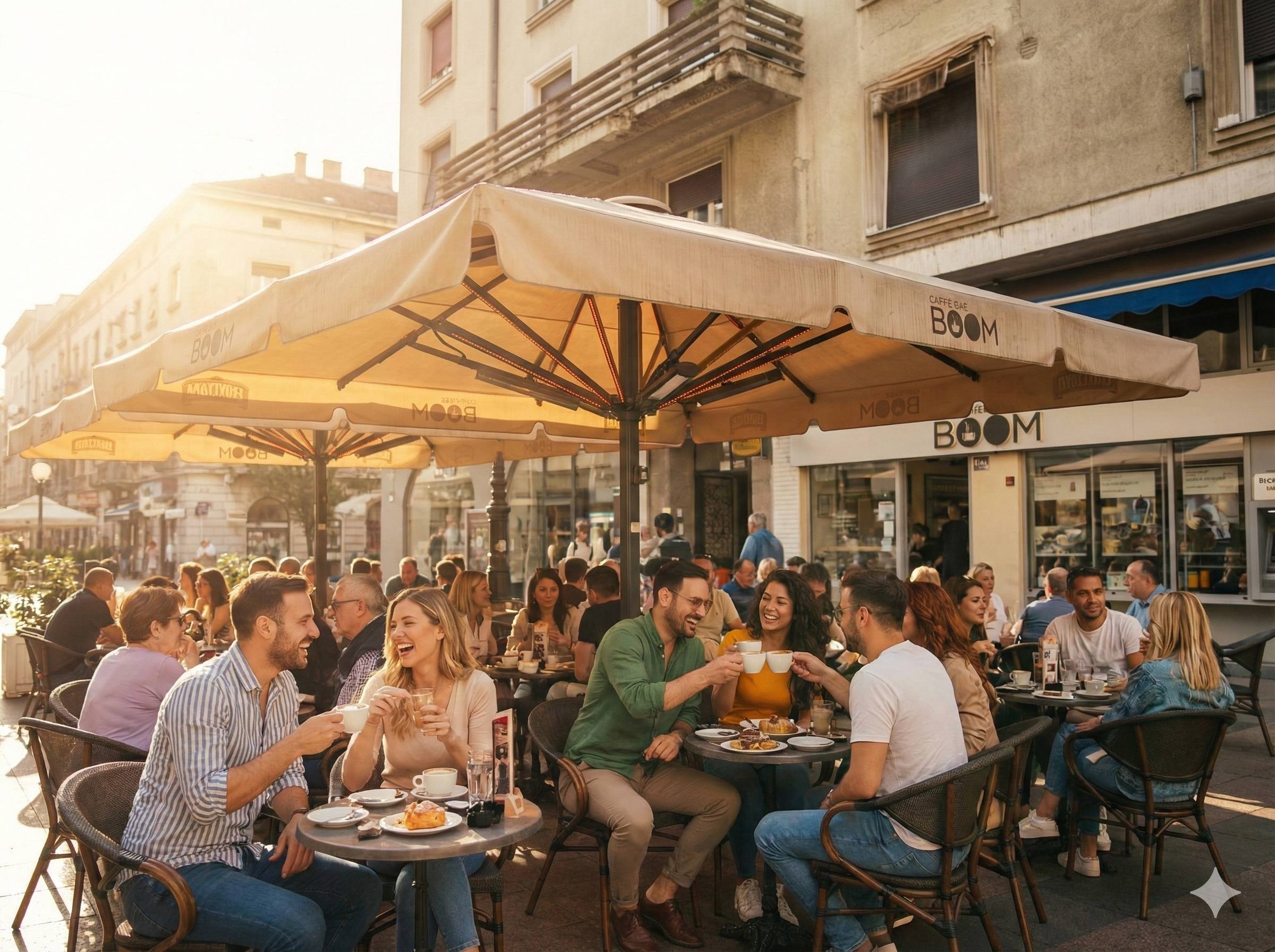 BOOM terrace during golden hour